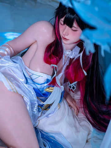 F733—165cm/5ft4-37kg D Cup Closed-Eye Silicone Realistic Sex Doll Asian  | Firefly Diary Max