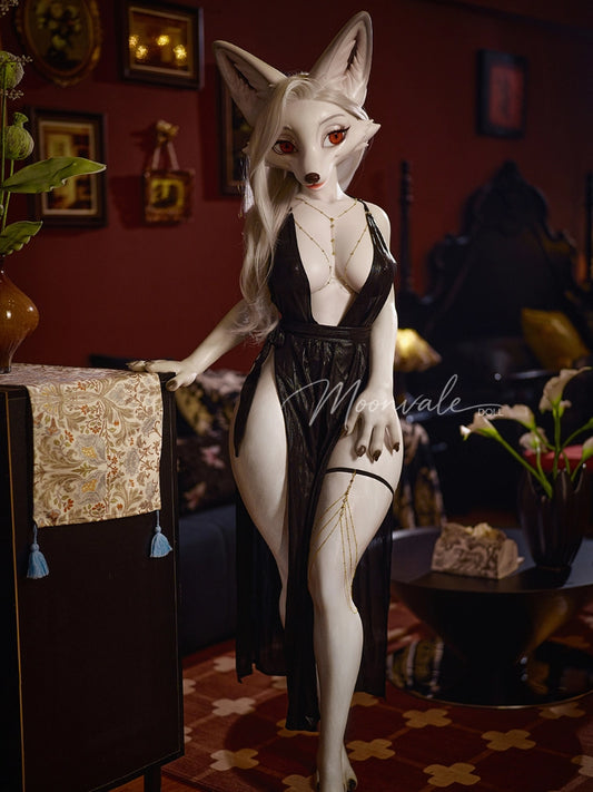 F768-160cm(5ft25)-38.5kg C Cup Silicone Fox Girl Furry Animal ROS Sex Doll |Moonvale Doll