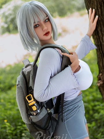 F7561-161cm/39.6kg ROS Silicone Head TPE Body Full Size Adult Sex Doll Danica | Ridmii