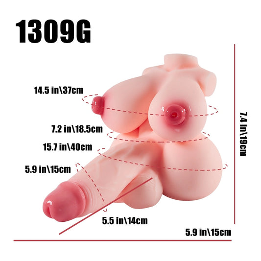 P83-2.87lb 5.5inch Dildo Bbw Hentai Trans Femboy Best Mini Male Futa Torso Sex Doll | MRL