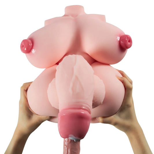 P78-11.02LB Futa Sex Doll Torso with Big Boobs & Huge Dildo Compact Futanari Torso | MRL