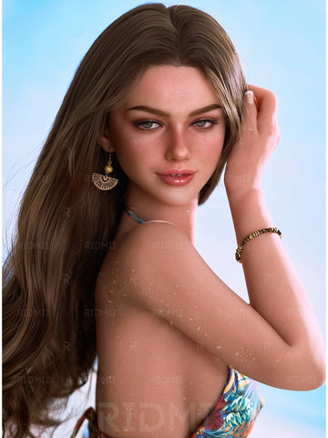 F7735-150cm/27kg Silicone Head TPE Body Mini Sex Doll with Implanted Hair | Ridmii