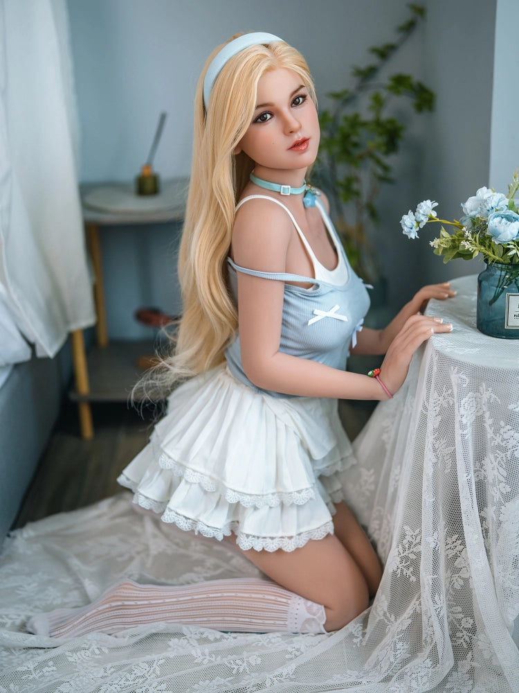 F7607-150cm/4ft9 26kg C Cup Movable Jaw Head TPE Sex Doll | SY Doll