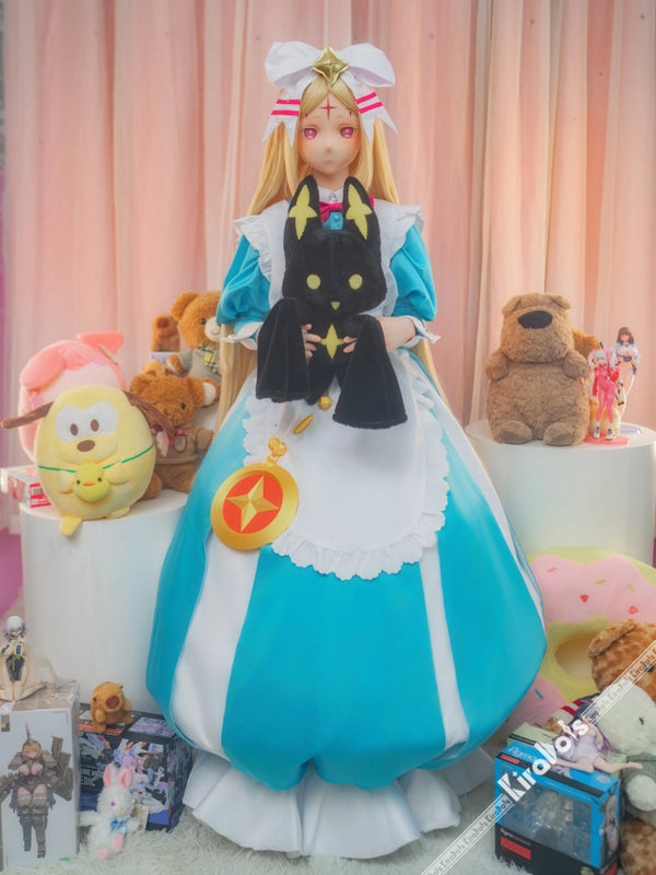F8651—150cm/4ft9-29kg A Cup Silicone Maid Anime Cosplay Sex Doll with Costume | Kiradols DLC Series