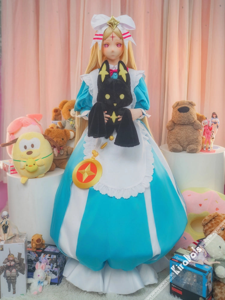 F8651—150cm/4ft9-29kg A Cup Silicone Maid Anime Cosplay Sex Doll with Costume | Kiradols DLC Series