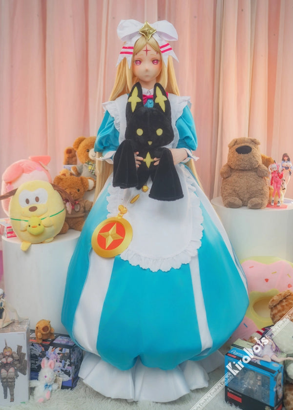 F8651—150cm/4ft9-29kg A Cup Silicone Maid Anime Cosplay Sex Doll with Costume | Kiradols DLC Series