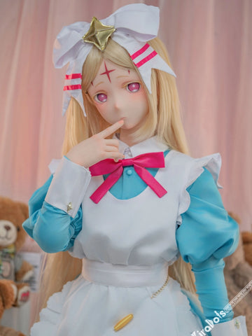 F8651—150cm/4ft9-29kg A Cup Silicone Maid Anime Cosplay Sex Doll with Costume | Kiradols DLC Series
