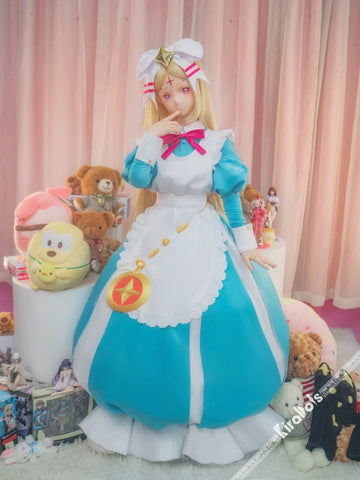 F8651—150cm/4ft9-29kg A Cup Silicone Maid Anime Cosplay Sex Doll with Costume | Kiradols DLC Series