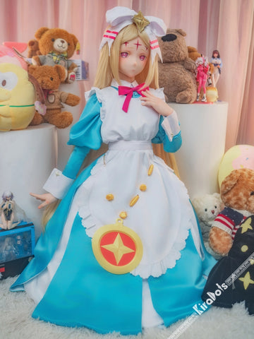 F8651—150cm/4ft9-29kg A Cup Silicone Maid Anime Cosplay Sex Doll with Costume | Kiradols DLC Series