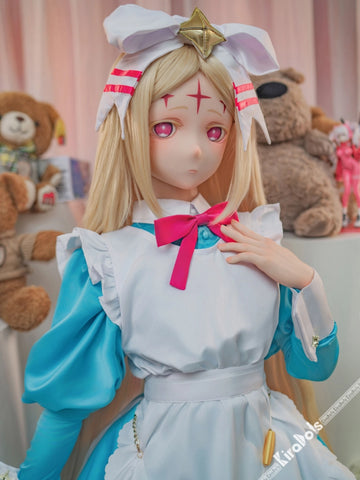 F8651—150cm/4ft9-29kg A Cup Silicone Maid Anime Cosplay Sex Doll with Costume | Kiradols DLC Series