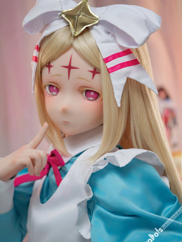F8651—150cm/4ft9-29kg A Cup Silicone Maid Anime Cosplay Sex Doll with Costume | Kiradols DLC Series