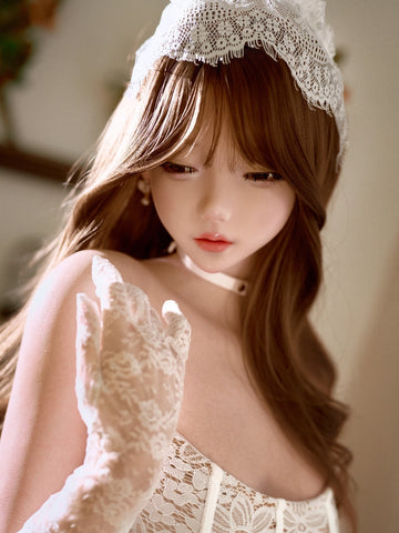 F7721—153cm/5ft24-35kg B Cup Full Silicone Realistic Lightweight Mini Sex Doll Moya | Jiusheng Doll（副本）