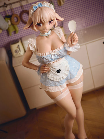F789-160cm(5ft25)-44kg D Cup Anime Sheep Girl Furry Silicone Sex Doll |Moonvale Doll