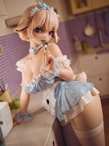 F789-160cm(5ft25)-44kg D Cup Anime Sheep Girl Furry Silicone Sex Doll |Moonvale Doll