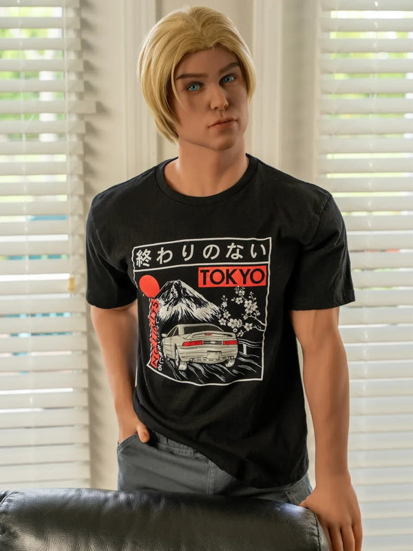 F1653K-170cm/5ft7(40kg) Femboy Muscular Blond Short Hair TPE Male Sex Doll 【In Stock USA】 | Doll Forever