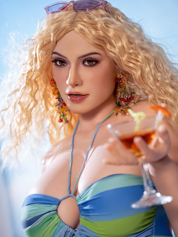 F7597-168cm/5ft6 39KG D Cup Realistic Movable Jaw Silicone Robot BBW Sex Doll 【IN STOCK USA】 | SY Doll