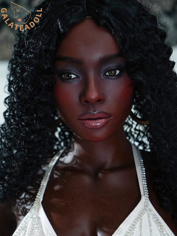 F7615-163cm D Cup Silicone Black Sex Doll | Galatea doll