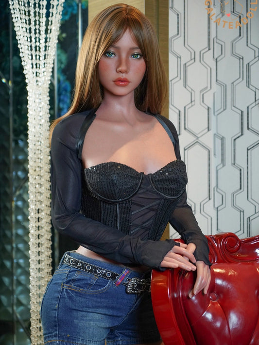 F7602-163cm D Cup Tan Silicone Sex Doll | Galatea doll