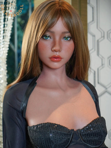 F7602-163cm D Cup Tan Silicone Sex Doll | Galatea doll