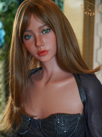 F7602-163cm D Cup Tan Silicone Sex Doll | Galatea doll