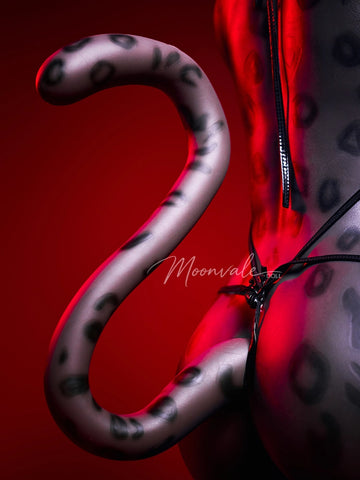 F7764-165cm(5ft5)-45kg D Cup Silicone BDSM-Style Black Panther Furry Sex Doll with Movable Jaw Head | Moonvale Doll