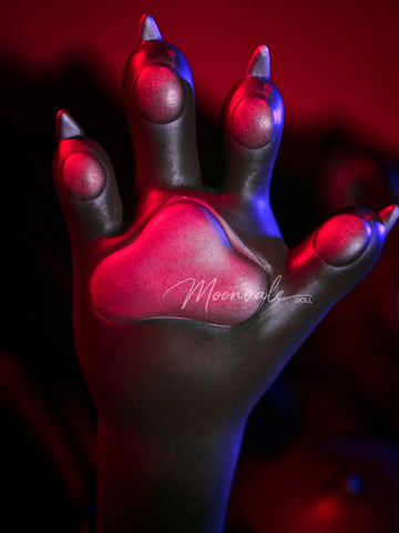 F7764-165cm(5ft5)-45kg D Cup Silicone BDSM-Style Black Panther Furry Sex Doll with Movable Jaw Head | Moonvale Doll