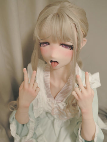 F8660—155cm/5ft1-30kg B Cup Silicone Realistic Japanese Anime Sex Doll with Tongue Risa | Kiradols