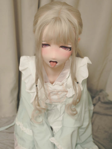 F8660—155cm/5ft1-30kg B Cup Silicone Realistic Japanese Anime Sex Doll with Tongue Risa | Kiradols