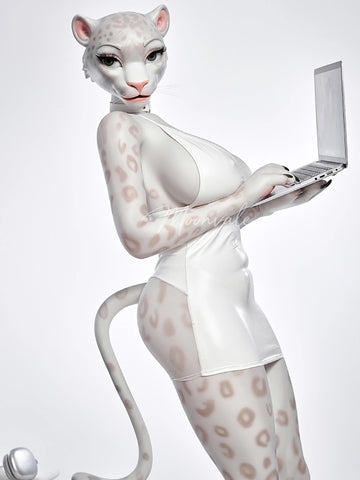 F763-165cm(5ft5)-45kg D Cup Silicone Leopard Girl Furry Animal ROS BBW Sex Doll |Moonvale Doll