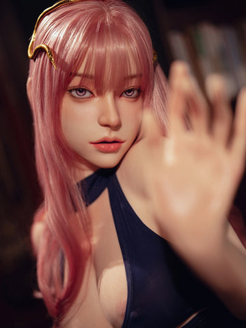 F7627-164cm(5.4ft) 36kg D Cup Silicone Body+Movable Jaw Head Sex Doll丨SY Doll