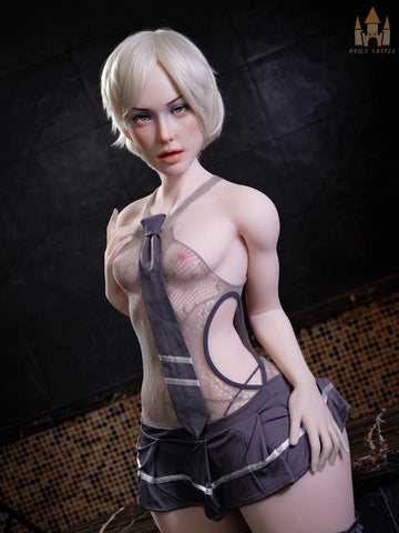F9302-150cm/4ft9-41kg B Cup ROS Silicone Head Shemale Fuck Doll｜Doll Castle