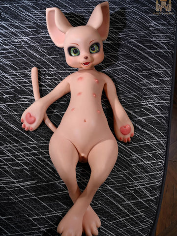 F9361-19.5kg Silicone Fur Fapdolls Cream Mouse Life Like Mini Hentai Sex Doll｜Doll Castle
