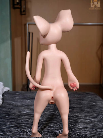 F9361-19.5kg Silicone Fur Fapdolls Cream Mouse Life Like Mini Hentai Sex Doll｜Doll Castle