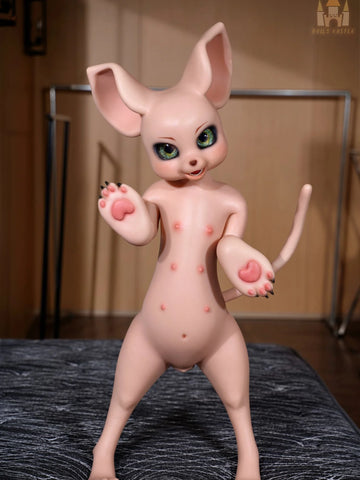 F9361-19.5kg Silicone Fur Fapdolls Cream Mouse Life Like Mini Hentai Sex Doll｜Doll Castle