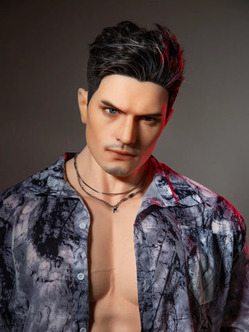 F5998-175cm/5ft9-49kg Full Size Hair transplant ROS Sex With Silicone Male Sex Doll | Qita doll