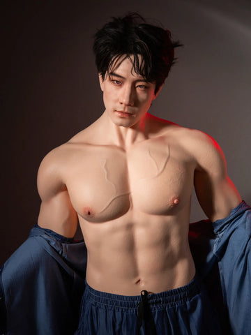 F5997-175cm/5ft9-49kg Full Size Hair transplant Asian ROS Sex With Silicone Male Sex Doll | Qita doll
