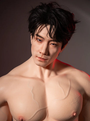 F5997-175cm/5ft9-49kg Full Size Hair transplant Asian ROS Sex With Silicone Male Sex Doll | Qita doll