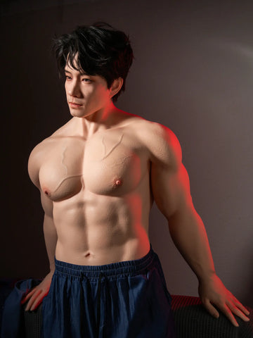F5997-175cm/5ft9-49kg Full Size Hair transplant Asian ROS Sex With Silicone Male Sex Doll | Qita doll