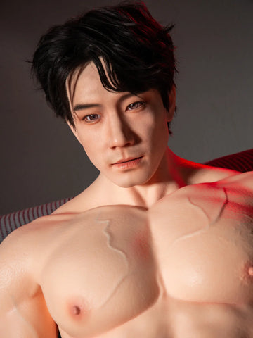F5997-175cm/5ft9-49kg Full Size Hair transplant Asian ROS Sex With Silicone Male Sex Doll | Qita doll