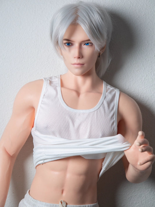 F7671-185cm/6ft1-41kg Full Size Silicone Implant Hair Realistic Male Sex Doll Shen Mo | Qita doll