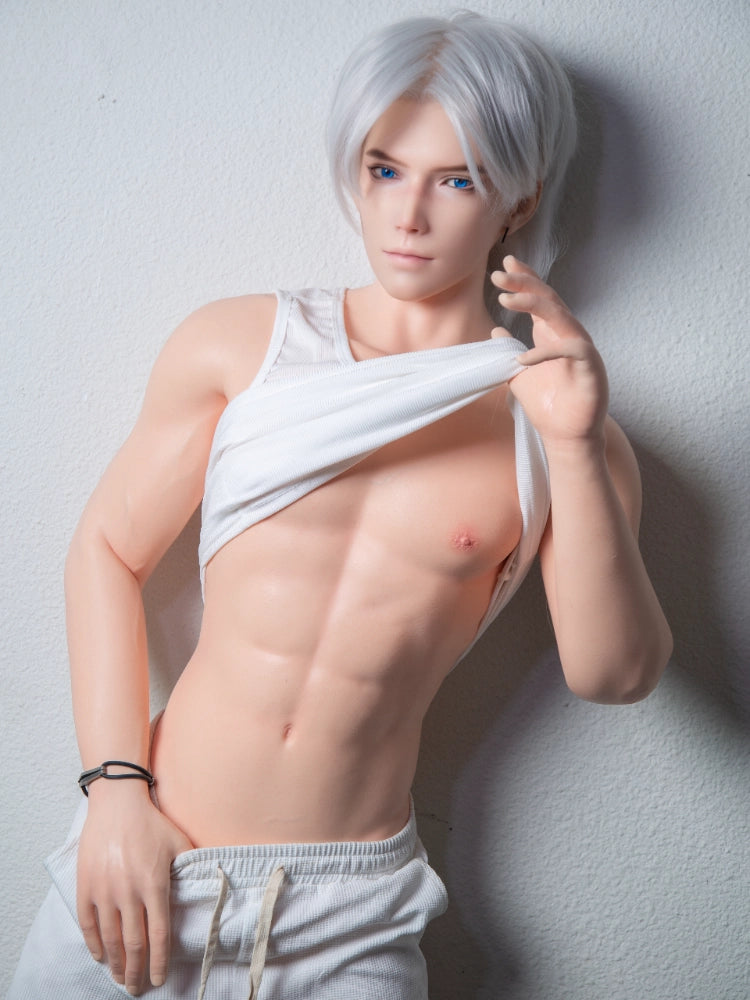 F7671-185cm/6ft1-41kg Full Size Silicone Tall Realistic Male Sex Doll Shen Mo with 8.27in penis&Implanted Hair | Qita doll
