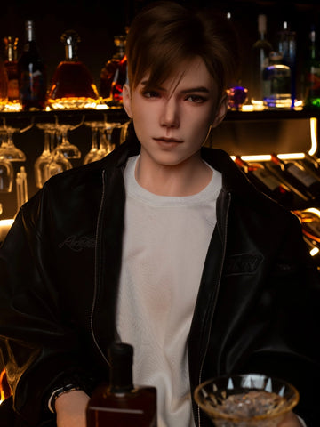 F7748-185cm/6ft1-41kg Life-Size Full Silicone Male Sex Doll Leo with 8.27in Detachable Penis | Qita doll