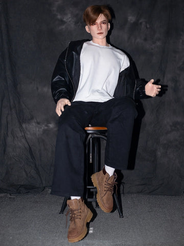F7748-185cm/6ft1-41kg Life-Size Full Silicone Male Sex Doll Leo with 8.27in Detachable Penis | Qita doll