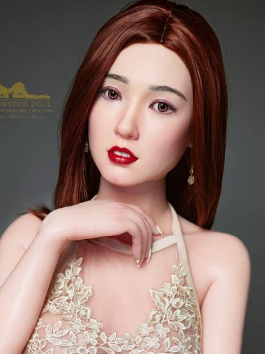 H937 Sex Doll Head-Silicone- Red Hair【Irontech Doll Head】