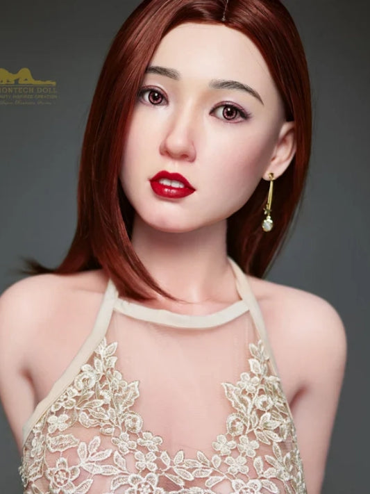 H937 Sex Doll Head-Silicone- Red Hair【Irontech Doll Head】