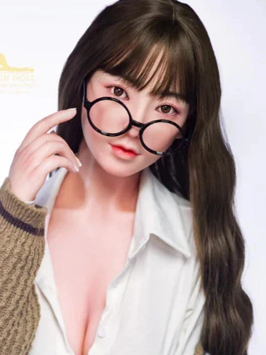H936 Sex Doll Head-Silicone- Cute Glasses【Irontech Doll Head】