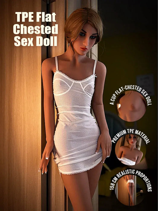 F3420-158cm(5f2) -28kg A Cup TPE Flat Chested Sex Dolls for Sale - Aibei Doll
