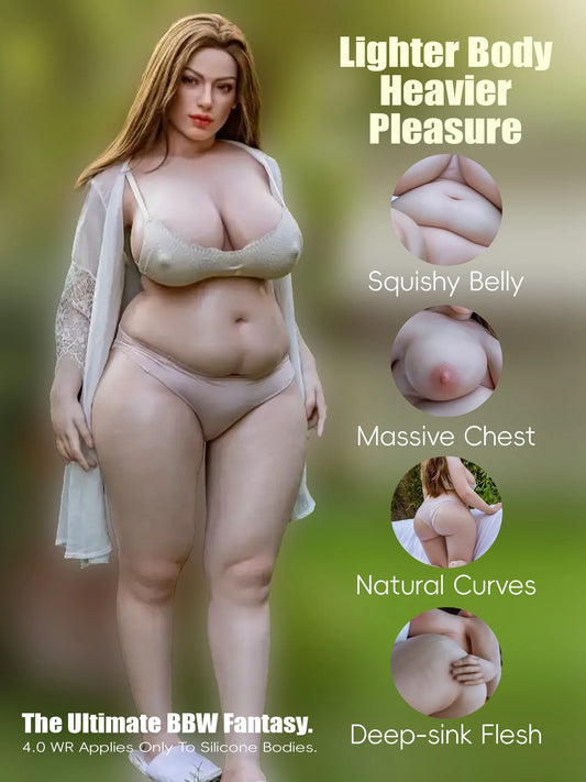 F555-161cm(5ft3)/52.5kg H Cup Huge Areola Adult Silicone Super Fat Big Belly fat sex dolls｜Starpery Doll