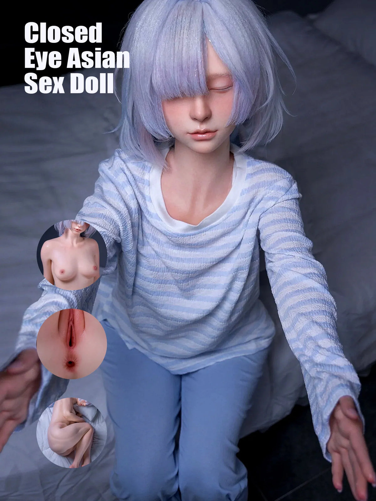 F6313—153cm/5ft4-29kg B Cup Silicone Closed Eye Asian Sex Doll  | Firefly Diary MAX