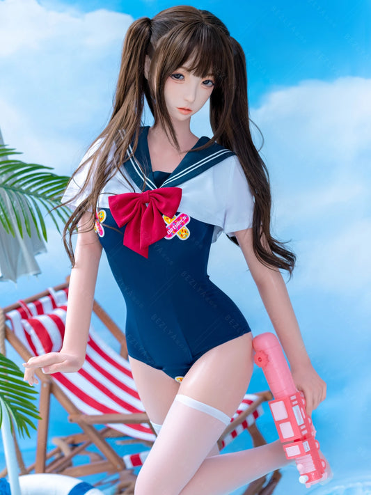 F7123-159cm(5.3ft)-31.5kg 2.2cf B Cup ROS Silicone Asian Adult Chinese flat chest Anime Sex Doll【ChunMoMo】｜Bezlya Doll